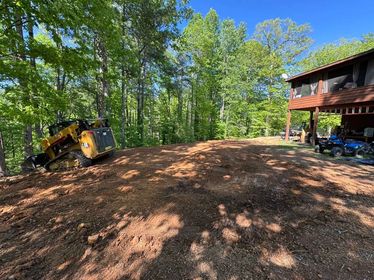 Land clearing equipment at work